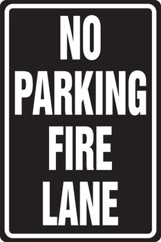 Parking Sign: No Parking - Fire Lane 18" x 12" Adhesive Vinyl 1/Each - MVHR415VS