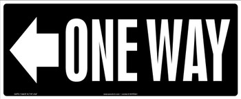 Safety Sign: One Way 7" x 17" Plastic 1/Each - MVHR421VP