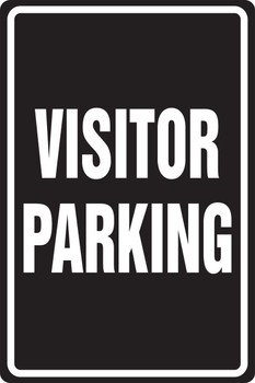 Parking Sign: Visitor Parking 18" x 12" Adhesive Vinyl 1/Each - MVHR433VS