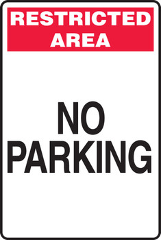 Restricted Area Parking Sign: No Parking 18" x 12" Dura-Fiberglass 1/Each - MVHR436XF