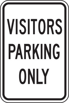 Parking Sign: Visitor Parking Only 18" x 12" Dura-Plastic 1/Each - MVHR437XT