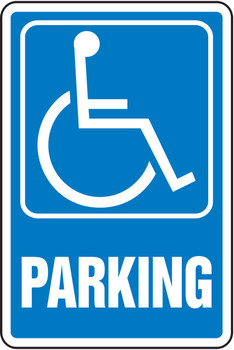 Safety Sign: (Handicap Symbol) Parking 18" x 12" Dura-Plastic 1/Each - MVHR448XT