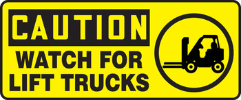 OSHA Caution: Watch For Lift Trucks 7" x 17" Aluminum 1/Each - MVHR652VA