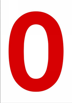 Really Big Character Signs Number 6 Black/White Single-Face 10" x 7" 1/Each - NCC1056BKWT