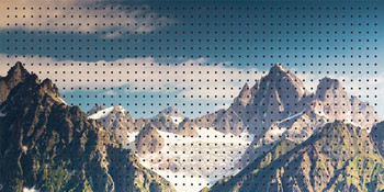 Printed Pegboard: Spring Camo Background Design: Rocky Mountains 2-ft x 4-ft 1/Each - PDG400