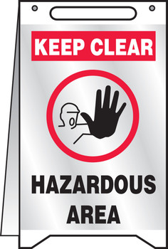 Reflective Fold-Ups : Keep Clear - Hazardous Area 20" X 12" 1/Each - PFR707