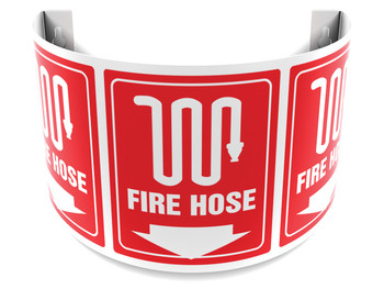 180D Projection Safety Sign: Fire Hose Panel Size: 6" 1/Each - PSJ117