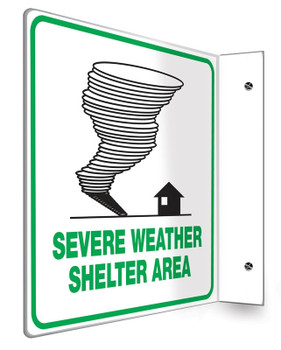 Projection Emergency Shelter Signs: Severe Weather Shelter Area - PSP252