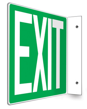 Projection Sign: Exit (Green) 3D 8" x 12" Panel 1/Each - PSP337