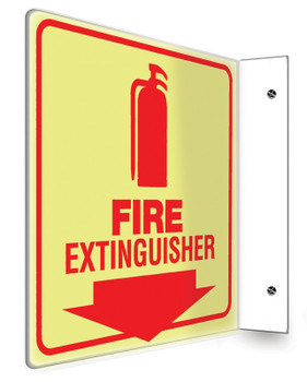 Glow Projection Sign: Fire Extinguisher .100 PETG Lumi-Glow Plastic - PSP459