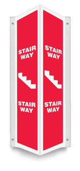 Projection Safety Sign: Stair Way (Graphic) 90D 24" x 4" Panel 1/Each - PSP747