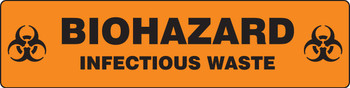 Slip-Gard Floor Safety Sign: Biohazard - Infectious Waste 6" x 24" 1/Each - PSR263