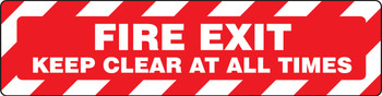 Slip-Gard Step-Style Floor Sign: Fire Exit - Keep Clear At All Times 6" x 24" 1/Each - PSR271