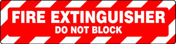 Slip-Gard Step-Style Floor Sign: Fire Extinguisher - Do Not Block 6" x 24" 1/Each - PSR273