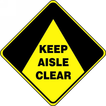 Slip-Gard Diamond Floor Sign: Keep Aisle Clear Slip-Gard - PSR432