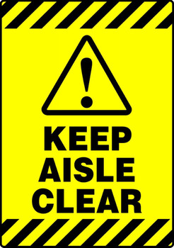 Slip-Gard Safety Sign: Keep Aisle Clear 20" x 14" - PSR670