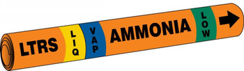 IIAR Snap Tite Ammonia Pipe Marker: LTRS/LIQ/VAP/LOW IIAR ST OD 3/4" - 1 1/4" 1/Each - RAP315C