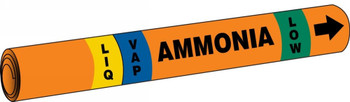 IIAR Snap Tite Ammonia Pipe Marker: (blank)/LIQ/VAP/LOW IIAR ST OD 1 1/2" - 2" 1/Each - RAP324D