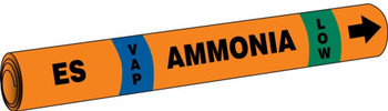 IIAR Cling-Tite Ammonia Pipe Marker: ES/VAP/LOW IIAR CT OD 3/4" - 1 1/4" 1/Each - RAT203C