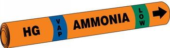 IIAR Cling-Tite Ammonia Pipe Marker: HG/VAP/HIGH IIAR CT OD 1 1/2" - 2" 1/Each - RAT204D