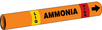 IIAR Cling-Tite Ammonia Pipe Marker: (blank)/LIQ/HIGH IIAR CT OD 3/4" - 1 1/4" 1/Each - RAT223C