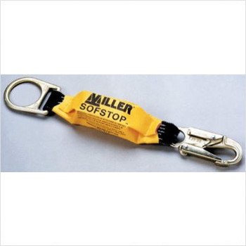 Miller 18-in SofStop Shock-Absorbing Pack 1 Locking Snap Hook and 1 D-Ring Yellow- 928LS-Z7/18INBK Miller 18-in SofStop Shock-Absorbing Pack 1 Locking Snap Hook and 1 D-Ring Yellow- 928LS-Z7/18INBK