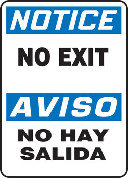 Spanish Bilingual Safety Sign 14" x 10" Adhesive Vinyl 1/Each - SBMADM836VS
