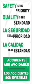 Safety Is The Priority Quality Is The Standard Accidents Are Avoidable (English/Spanish)  - SBMBR654