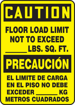 Spanish Bilingual Safety Sign 14" x 10" Aluma-Lite 1/Each - SBMCAP624XL