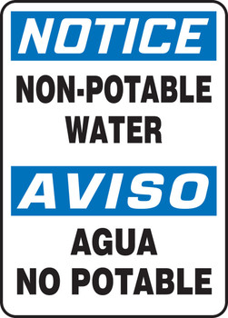 Spanish Bilingual Safety Sign 14" x 10" Dura-Plastic 1/Each - SBMCAW800XT