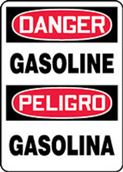 BILINGUAL SAFETY SIGN - SPANISH 14" x 10" Adhesive Vinyl 1/Each - SBMCHL245VS