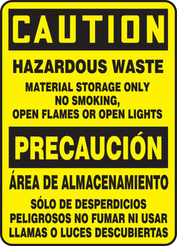 Spanish Bilingual Safety Sign 14" x 10" Plastic 1/Each - SBMCHL682VP