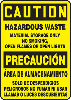 Spanish Bilingual Safety Sign 14" x 10" Dura-Fiberglass 1/Each - SBMCHL682XF