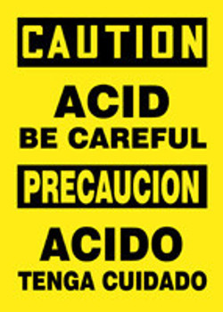 BILINGUAL SAFETY SIGN - SPANISH Bilingual - Spanish/English 20" x 14" Dura-Plastic 1/Each - SBMCHL696XT