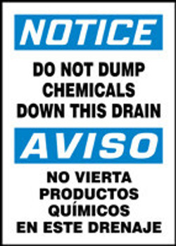 BILINGUAL SAFETY SIGN - SPANISH 14" x 10" Aluminum 1/Each - SBMCHL828VA