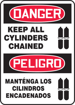 Spanish Bilingual Safety Sign 14" x 10" Dura-Fiberglass 1/Each - SBMCPG027XF