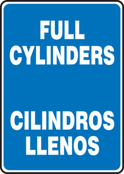 Spanish Bilingual Safety Sign: Full Cylinders 14" x 10" Adhesive Vinyl 1/Each - SBMCPG599VS