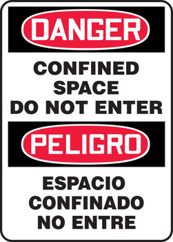 Spanish Bilingual Safety Sign 20" x 14" Aluminum 1/Each - SBMCSP040VA