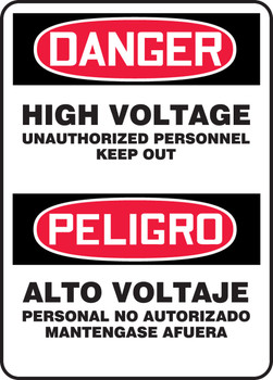 BILINGUAL SAFETY SIGN - SPANISH 14" x 10" Adhesive Vinyl 1/Each - SBMELC044VS