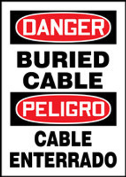 BILINGUAL SAFETY SIGN - SPANISH 20" x 14" Plastic 1/Each - SBMELC108VP