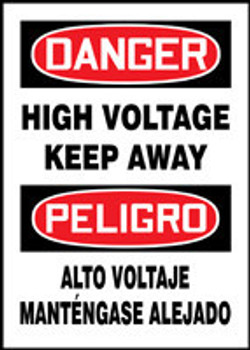 BILINGUAL SAFETY SIGN - SPANISH 20" x 14" Aluminum 1/Each - SBMELC148VA