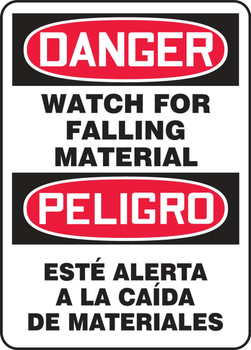 BILINGUAL SAFETY SIGN - SPANISH 14" x 10" Adhesive Vinyl 1/Each - SBMEQM098VS