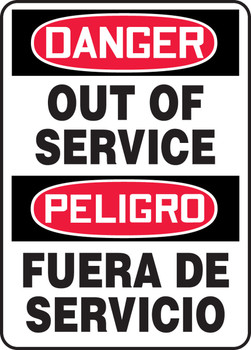 BILINGUAL SAFETY SIGN - SPANISH 14" x 10" Plastic 1/Each - SBMEQT002VP