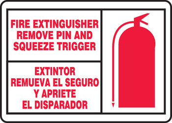 Fire Safety Sign 10" x 14" Plastic 1/Each - SBMFXG599MVP