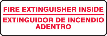FIRE SAFETY SIGN Bilingual - Spanish/English 4" x 12" Aluminum 1/Each - SBMFXG933VA