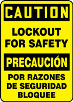 BILINGUAL SAFETY SIGN - SPANISH 14" x 10" Dura-Plastic 1/Each - SBMLKT615XT