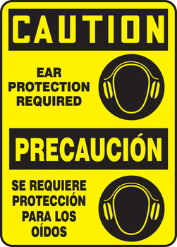 Spanish Bilingual Safety Sign 20" x 14" Dura-Plastic 1/Each - SBMPPA666XT