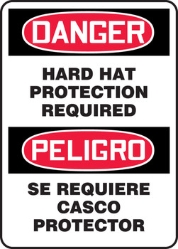 Spanish Bilingual Safety Sign 14" x 10" Adhesive Vinyl 1/Each - SBMPPE117VS