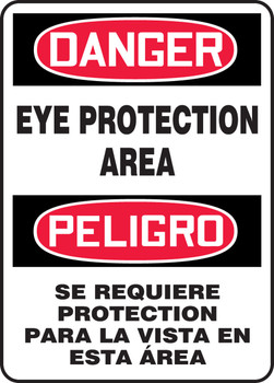Spanish Bilingual Safety Sign 14" x 10" Adhesive Vinyl 1/Each - SBMPPE122VS