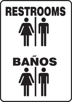 Spanish Bilingual Safety Sign 14" x 10" Aluminum 1/Each - SBMRST528VA